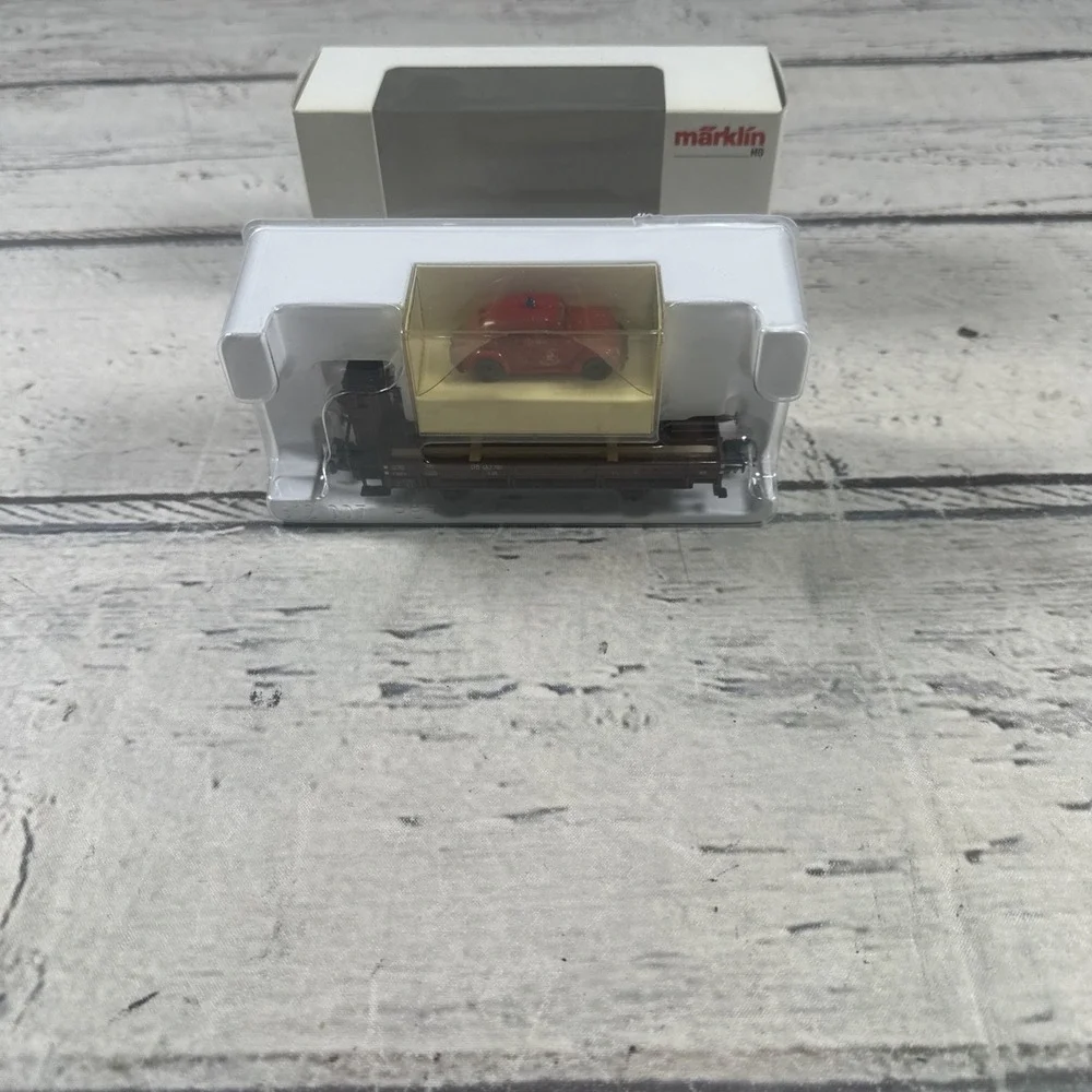 Märklin 46063 H0 DB X05 Low-Side Car Wiking VW Beetle Feuerwehr Ep III 2005